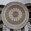 Jūržolių Kilimas Apvalus Baltas ir Gelsvai Rudas: Vidinė Saulė 100cm